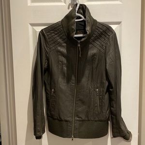 Mackage Leather Jacket in Grey Sz L